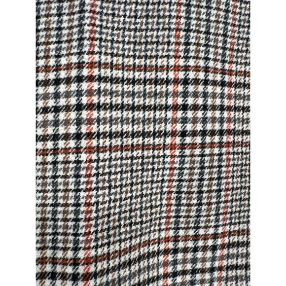 Thakoon Collective Skirt Womens 2 Beige Plaid Mini Academia Grunge Wool Black - Picture 4 of 7